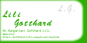lili gotthard business card